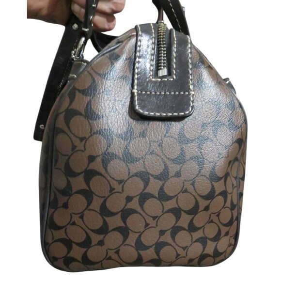 Coach 2010 Chelsea Heritage Brown & Black Coated Leather Boston Bag & wristlet - Picture 3 of 14